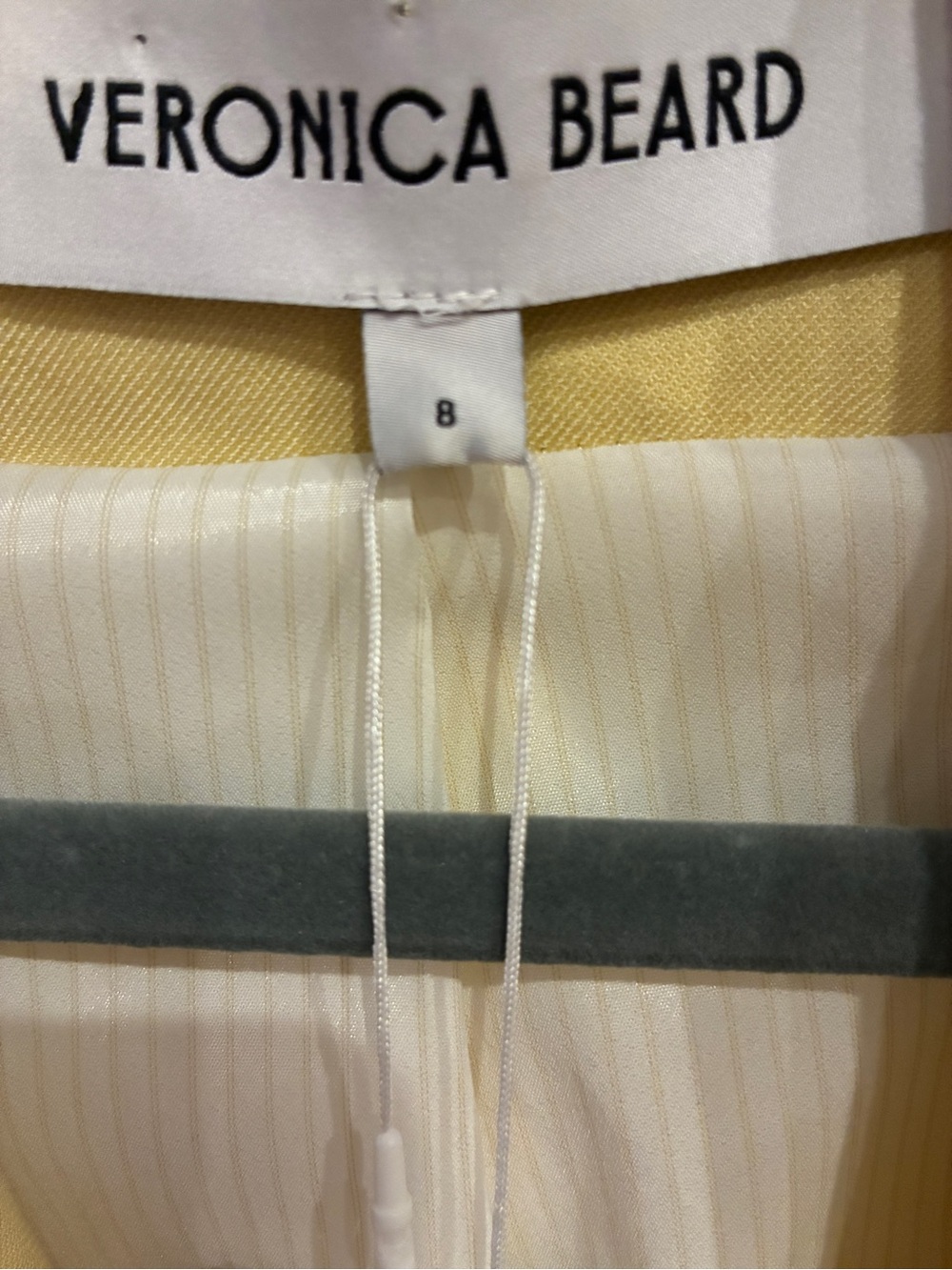 Veronica Beard Miller Dickey Chamomile Yellow Double-Breasted Jacket 8 - Picture 14 of 17